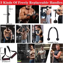 iris Cable Pulley System for Exercise LAT Pulldown Home Gym Combo image 5