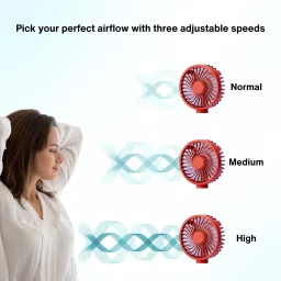 Artifax Rechargeable Portable Fan With Compact Design |Detachable Desktop Stand and Mobile Holder USB Fan image 3