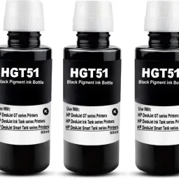 NNPRO HGT51 BK Refill Ink (90ml Pack of-3)Compatible For H.P. 315,319,GT5810 Printers Black Ink Bottle-image-42