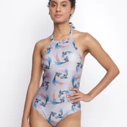 Solid Women Monokini Multicolor Swimsuit-image-33