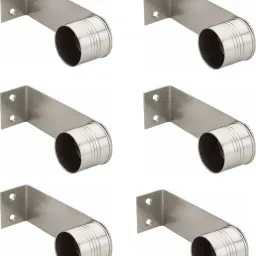 Curtain Rod Brackets - Set of 6, Wall Mount 6 CM Shelf Bracket-image-26