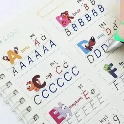Magic Practice Copybook, (4 BOOK + 10 REFILL+ 1 Pen +1 Grip) Number Tracing Sank-image-94
