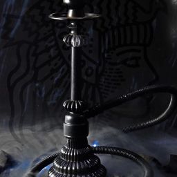 Matte Black Series Step up 14 inch Glass Hookah-6