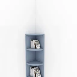 FURNITELL HDBB Wood Big Corner Stand Book Shelf Solid Wood Open Book Shelf-11