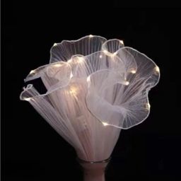 1 Pcs Floral Mesh Roll with Light for Gift,Flower Bouquets,Home Decor,Wedding PLAIN Net Gift Wrapper-2