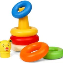 bhauvik Stacking Colouring Teddy Rings for Kids 5 pcs Multi Color image 2