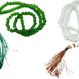 Tasbih Islamic Prayer 100 Beads Tasbih Glass Silk Dori Beads Analog Tally Counter-18