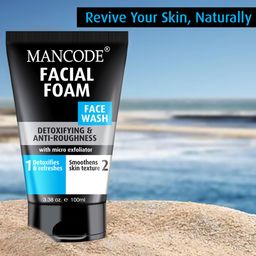 MANCODE Set Of 2 Facial Foam Face Wash For Detoxifying & Anti Roughness - 100 ml Each image 5