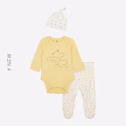 Printed Romper with Sock Leggings & Beanie-picture-19