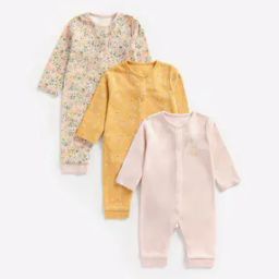 Pack of 3 Printed Sleepsuits-picture-4