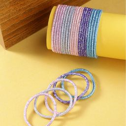 Yellow Chimes Girls Girls Blue & Pink 100 PCs Hair Ponytail Holders-29