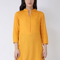 Castle Lifestyle Band Collar A-Line Kurti-picture-51