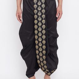 VASTRAMAY By Vastramay Men Relaxed-Fit Embroidered Ethnic Dhoti Pant-picture-42