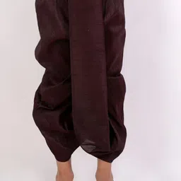 VASTRAMAY Boys Burgundy Solid Dhoti-picture-40