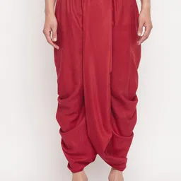 VASTRAMAY Men Maroon Solid Dhoti-image-58