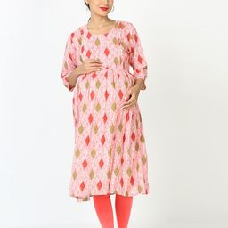9shines Label Maternity Abstract Printed Anarkali Kurta image 1