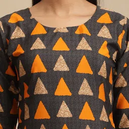7threads KALINI Geometric Printed Block Print Kurta image 2