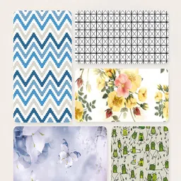Kuber Industries White & Green 3 Pcs Printed Shower Curtain & Bathmat Set image 4