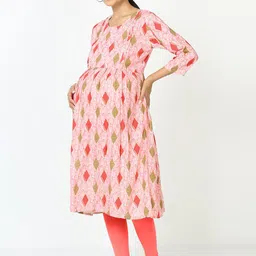 9shines Label Maternity Abstract Printed Anarkali Kurta image 4