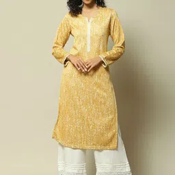 Rangriti Abstract Printed Gotta Patti Straight Kurta-2