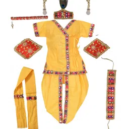 BAESD Boys Mirror Embellished Satin Kurta with Dhoti Pants-picture-51