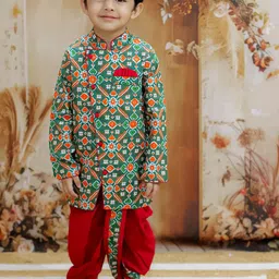 KID1 Boys Printed Regular Pure Cotton Kurta with Dhoti Pants-image-33