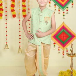 BAESD Boys Woven Design Regular Kurta with Dhoti Pants-66