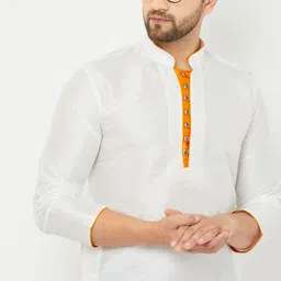 Armaan Ethnic Asymmetric Dupion Silk Kurta With Dhoti Pants image 2