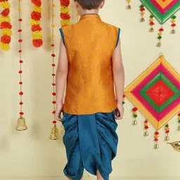 Jeetethnics Boys Printed Nehru Jacket With Dhoti Pants image 4