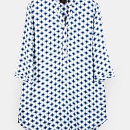 Vami White & Blue Quirky Printed Kurti-picture-19