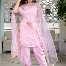 Label Shaurya Sanadhya Ethnic Motifs Printed Kurta with Patiala & Dupatta image 4