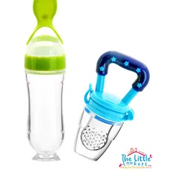 The Little Lookers Kids Green Solid Squeeze Food Grade Silicon Bottle Feeder & Fruit Pacifier-image-84