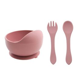 GUCHIGU Rose Silicone Bowl With Spoon Set-image-4