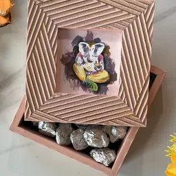 Art Street Pink & Gold Toned Tectured Diwali Festive Decorative Gifts Box-picture-12