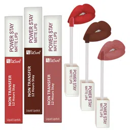 ForSure Set of 3 Power Stay Non-Transfer & Long Lasting Matte Liquid Lipstick - 4 ml each-15