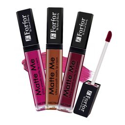FORFOR Set of 3 Matte Me Ultra Smooth Transferproof Liquid Lip Cream - 5 ml each-18