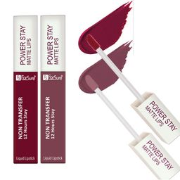 ForSure Set of 2 Power Stay Non Transfer 12Hrs Stay Liquid Lipstick 4 ml each - 09 & 23-42