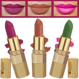FORFOR Xpression Set Of 3 Stick Matte Lipstick-Nude Matte 306-Natural Pink 305-Magenta 302-11