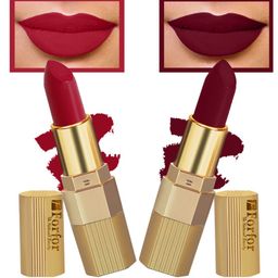 FORFOR Set of 2 Xpression Stick Longwear Matte Lipstick- Maroon Matte 307 & Red Velvet 303-22
