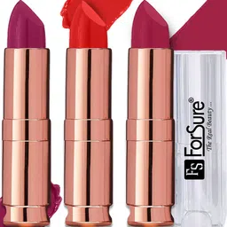 ForSure Set Of 3 Antique Velvet Lipstick with Vitamin E & Shea Butter-87