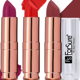 ForSure Set Of 3 Antique Velvet Lipstick with Vitamin E & Shea Butter-18
