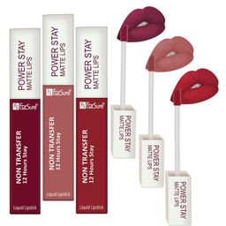 ForSure Set of 3 Power Stay Non-Transfer & Long Lasting Matte Liquid Lipstick - 4 ml each-8