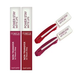 FORFOR Set Of 2 Power Stay Liquid Matte Lipsticks - Pink Blush 10 & Peppy Red 22-15