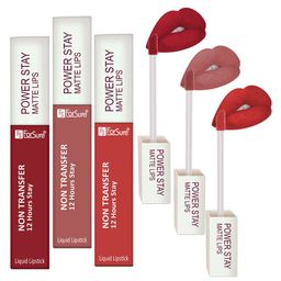 ForSure Set of 3 Power Stay Non-Transfer & Long Lasting Matte Liquid Lipstick - 4 ml each-12