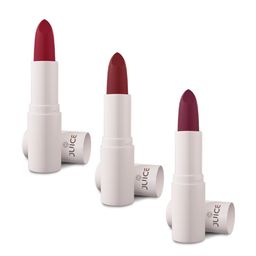 JUICE Kiss Sensation Set Of 3 Lipstick-4g Each-Red Rebel-Marooned-M05-Maroon-36