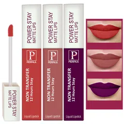 PERPAA Set of 3 Power Stay Non-Transfer Liquid Matte Lipstick 5ml - Shades 01 + 03 + 21-image-86