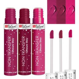 ForSure Set of 3 Stay Matte Non Transfer 12 Hours Stay Liquid Lipstick - 2.5ml Each-28
