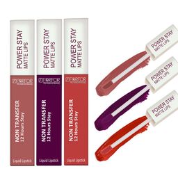 FORFOR Set Of 3 Power Stay Liquid Matte Non-Transfer & Waterproof Lipstick 5ml Each-57