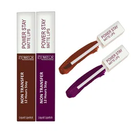 FORFOR Set Of 2 Power Stay Liquid Matte Lipsticks - Cocoa Brown 16 & Berry Wine 03-11