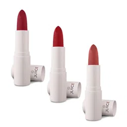JUICE Kiss Sensation Set Of 3 Matte Lipstick-4g Each-Red Rebel-Red Addict-Chocoholic-27
